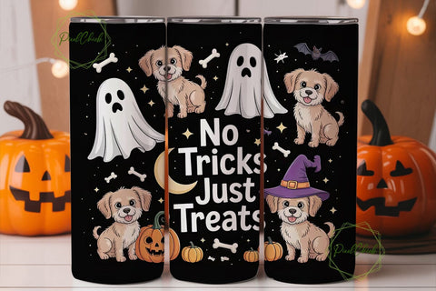 Halloween Dogs 20oz Tumbler Wrap Sublimation PixelChick 