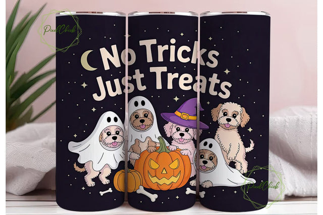 Halloween Dogs 20oz Tumbler Wrap Sublimation PixelChick 