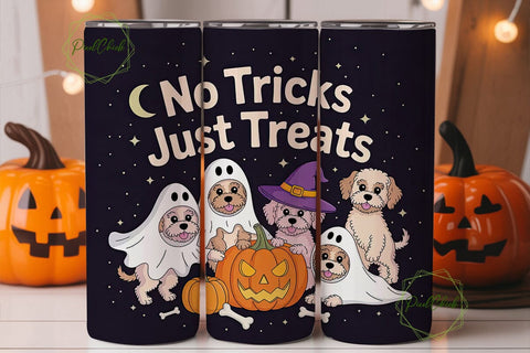 Halloween Dogs 20oz Tumbler Wrap Sublimation PixelChick 