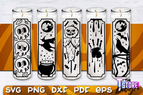 Halloween Dollar Tree Candle SVG Bundle | Jar Candle Designs | SVG Files SVG The T Store Design 
