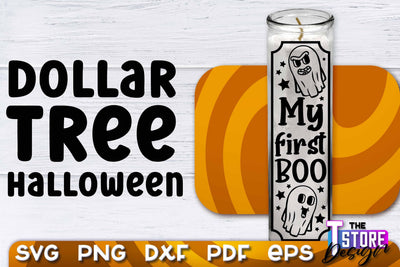 Halloween Dollar Tree Candle SVG | Jar Candle Designs | SVG File SVG The T Store Design 
