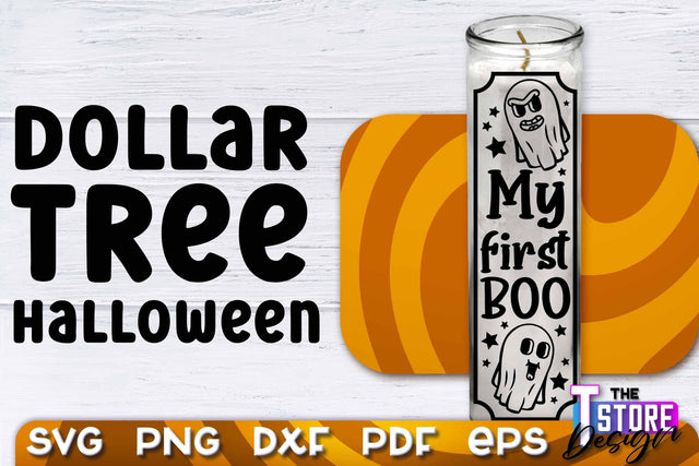 Halloween Dollar Tree Candle SVG | Jar Candle Designs | SVG File SVG The T Store Design 