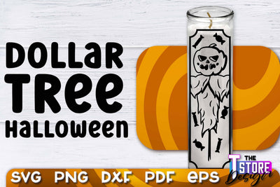 Halloween Dollar Tree Candle SVG | Jar Candle Designs | SVG File SVG The T Store Design 