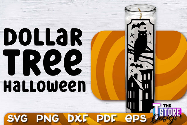 Halloween Dollar Tree Candle SVG | Jar Candle Designs | SVG File SVG The T Store Design 
