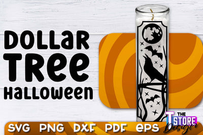 Halloween Dollar Tree Candle SVG | Jar Candle Designs | SVG File SVG The T Store Design 