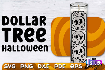 Halloween Dollar Tree Candle SVG | Jar Candle Designs | SVG File SVG The T Store Design 