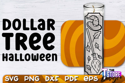 Halloween Dollar Tree Candle SVG | Jar Candle Designs | SVG File SVG The T Store Design 