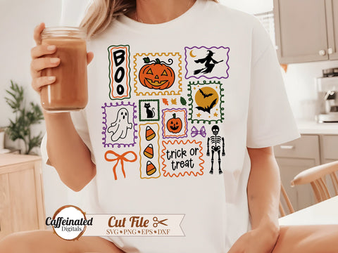 Halloween Doodle Stamp SVG Caffeinated SVGs 