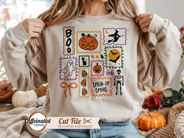 Halloween Doodle Stamp SVG Caffeinated SVGs 