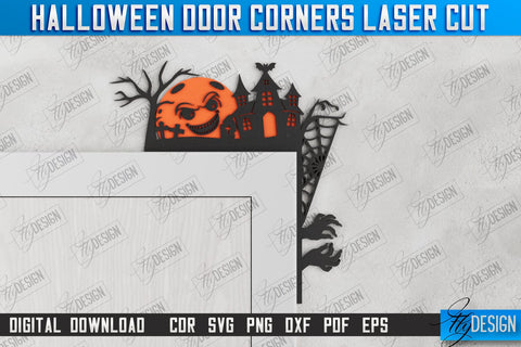 Halloween Door Corners Bundle | Door Sign | Porch Decorating | Wall Décor | CNC Files SVG Fly Design 