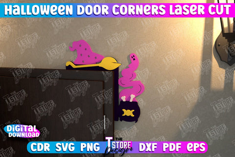 Halloween Door Corners Bundle | Door Sign | Porch Decorating | Wall Décor | CNC Files SVG The T Store Design 