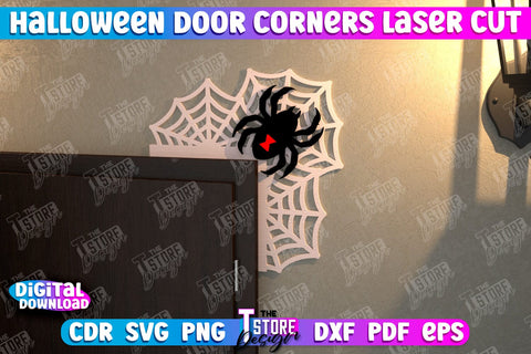 Halloween Door Corners Bundle | Door Sign | Porch Decorating | Wall Décor | CNC Files SVG The T Store Design 