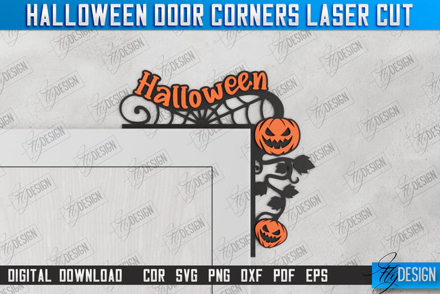 Halloween Door Corners | Door Sign | Porch Decorating | Wall Décor | CNC File SVG Fly Design 