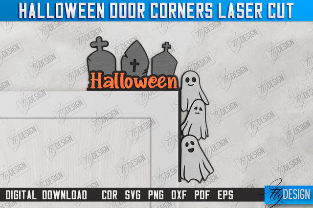 Halloween Door Corners | Door Sign | Porch Decorating | Wall Décor | CNC File SVG Fly Design 