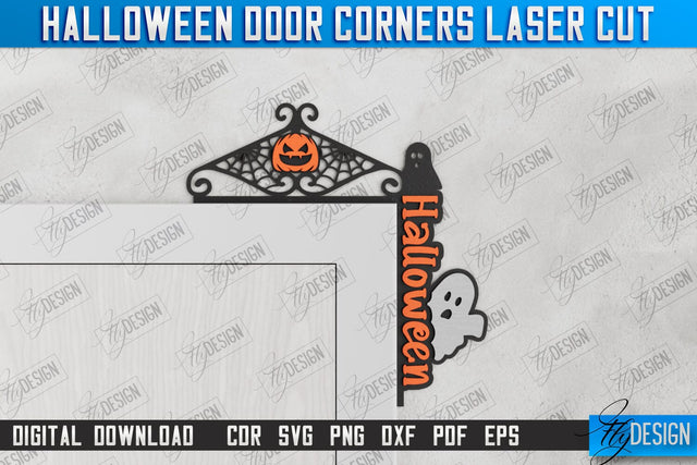 Halloween Door Corners | Door Sign | Porch Decorating | Wall Décor | CNC File SVG Fly Design 
