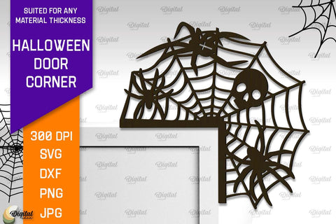 Halloween Door Corners Laser Cut Bundle. Halloween Decor SVG SVG Evgenyia Guschina 