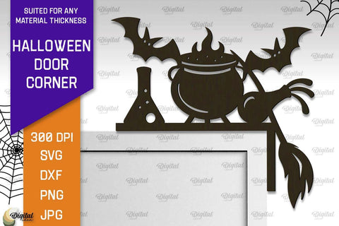 Halloween Door Corners Laser Cut Bundle. Halloween Decor SVG SVG Evgenyia Guschina 
