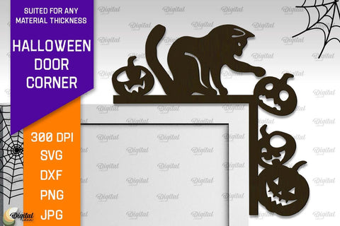 Halloween Door Corners Laser Cut Bundle. Halloween Decor SVG SVG Evgenyia Guschina 