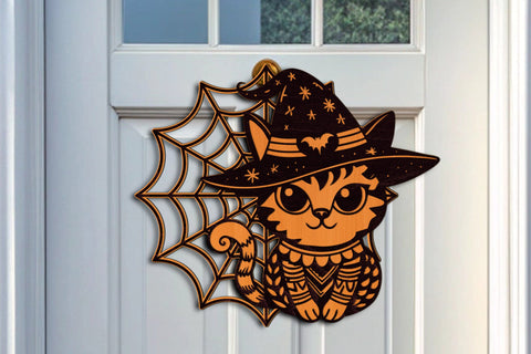Halloween Door Hanger Bundle Laser Cut File, Wood Cut and Paper Cut Templates SVG LaserCutano 