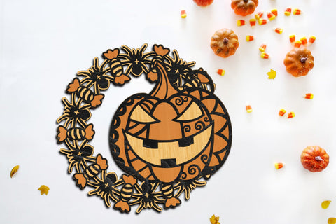 Halloween Door Hanger Bundle Laser Cut File, Wood Cut and Paper Cut Templates SVG LaserCutano 