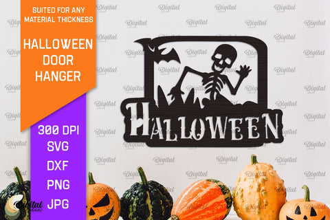 Halloween Door Hangers Laser Cut Bundle. Halloween Decor SVG SVG Evgenyia Guschina 