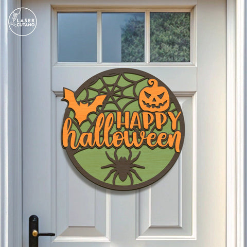 Halloween Door Hangers Laser Cut Template SVG LaserCutano 