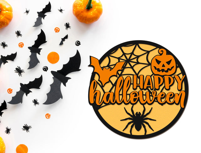 Halloween Door Hangers Laser Cut Template SVG LaserCutano 