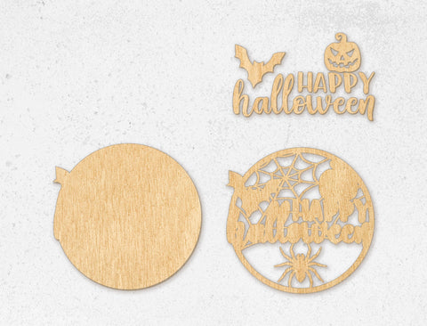 Halloween Door Hangers Laser Cut Template SVG LaserCutano 