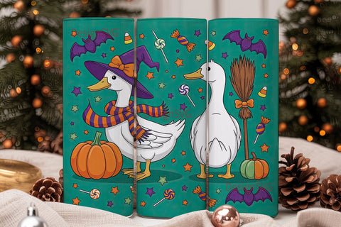 Halloween Duck 20oz Tumbler Wrap Sublimation DesignSVG 
