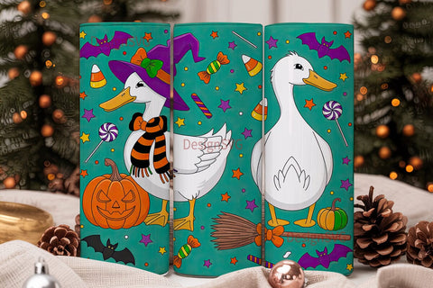 Halloween Duck 20oz Tumbler Wrap Sublimation DesignSVG 
