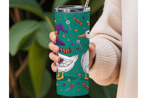 Halloween Duck 20oz Tumbler Wrap Sublimation DesignSVG 
