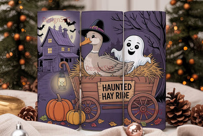 Halloween Duck Hayride 20oz Tumbler Wrap Sublimation DesignSVG 