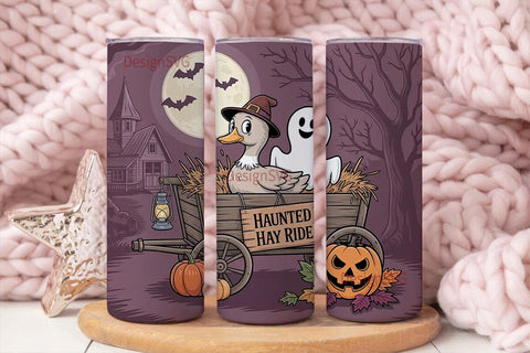 Halloween Duck Hayride 20oz Tumbler Wrap Sublimation DesignSVG 