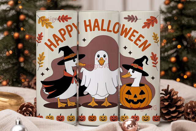 Halloween Ducks 20oz Tumbler Wrap Sublimation DesignSVG 