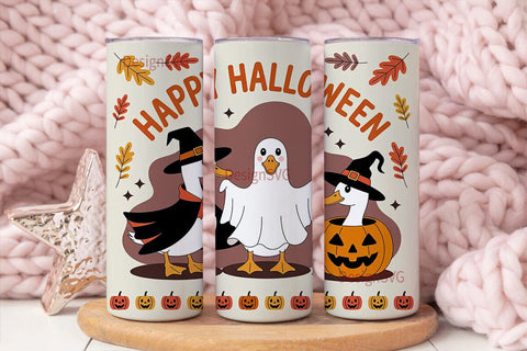 Halloween Ducks 20oz Tumbler Wrap Sublimation DesignSVG 