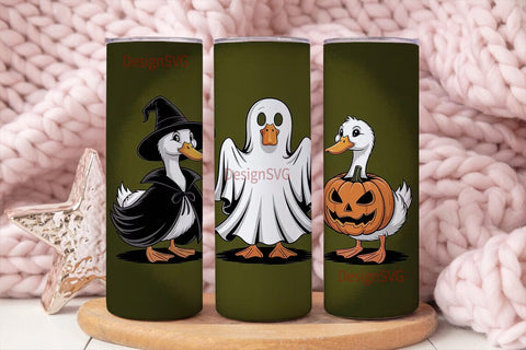 Halloween Ducks 20oz Tumbler Wrap Sublimation DesignSVG 