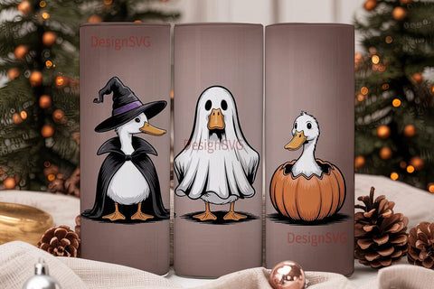 Halloween Ducks 20oz Tumbler Wrap Sublimation DesignSVG 