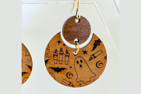 Halloween Earrings 5-Design Bundle Laser SVG File SVG Crafting With Brenna 