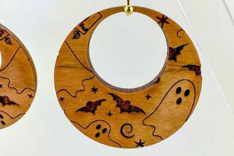 Halloween Earrings 5-Design Bundle Laser SVG File SVG Crafting With Brenna 