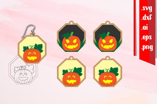 Halloween Earrings | Cut and Score Earrings SVG zafrans studio 