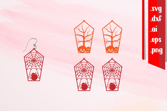 Halloween Earrings, Halloween Keychains, Cut & Engrave SVG zafrans studio 