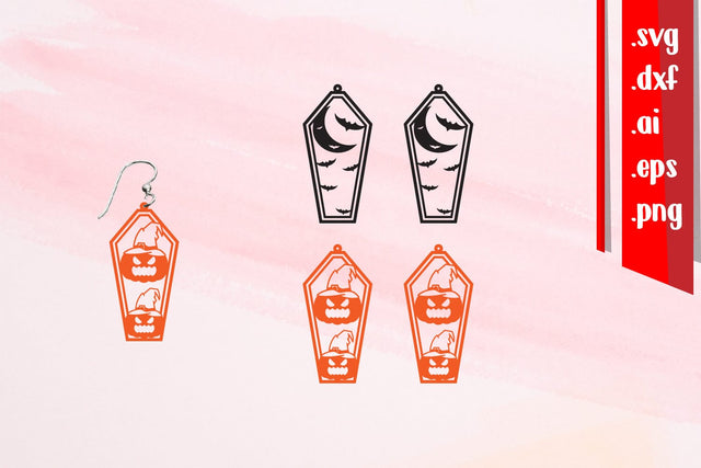 Halloween Earrings | Halloween Keychains | Cut & Engrave SVG zafrans studio 