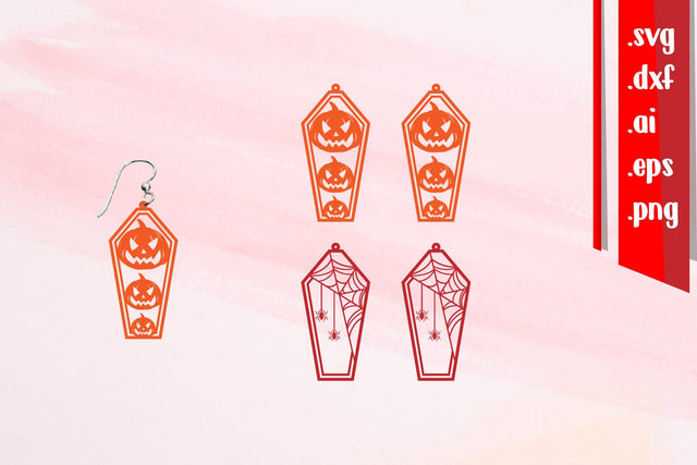Halloween Earrings | Halloween Keychains | Cut & Engrave SVG zafrans studio 
