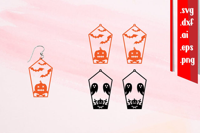 Halloween Earrings | Halloween Keychains SVG zafrans studio 