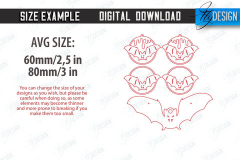 Halloween Earrings Laser Cut Bundle | Pendant Earrings | Jewelry | Accessories | Spooky Season | CNC Files SVG Fly Design 