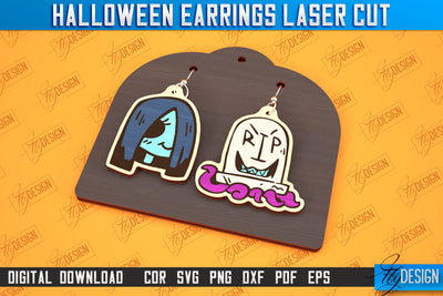 Halloween Earrings Laser Cut | Jewelry Design | Bijoux Design | CNC Files SVG Fly Design 