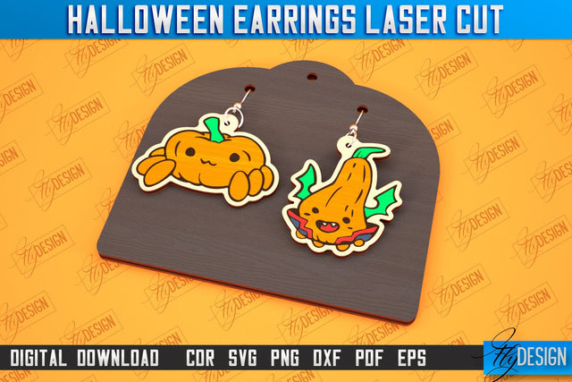 Halloween Earrings Laser Cut | Jewelry Design | Bijoux Design | CNC Files SVG Fly Design 