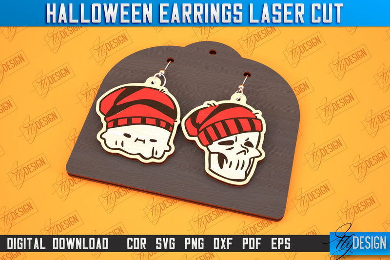 Halloween Earrings Laser Cut | Jewelry Design | Bijoux Design | CNC Files SVG Fly Design 