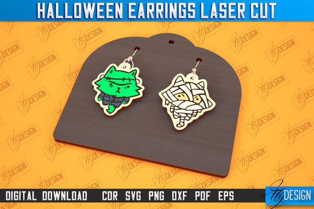 Halloween Earrings Laser Cut | Jewelry Design | Bijoux Design | CNC Files SVG Fly Design 