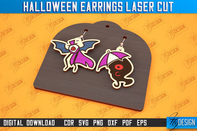Halloween Earrings Laser Cut | Jewelry Design | Bijoux Design | CNC Files SVG Fly Design 